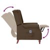 vidaXL Fauteuil de massage inclinable Marron Tissu