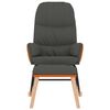 vidaXL Chaise &agrave; bascule avec repose-pied Gris fonc&eacute; Tissu