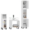 vidaXL Ensemble d'armoires salle de bain 3 pcs blanc bois d'ing&eacute;nierie