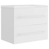 vidaXL Armoire d'&eacute;vier avec lavabo int&eacute;gr&eacute; Blanc Agglom&eacute;r&eacute;
