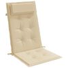 vidaXL Coussins de chaise &agrave; dossier haut lot de 4 beige tissu oxford