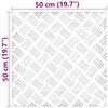 vidaXL Nez de marche Carr&eacute; 4 pcs Argent&eacute; 50 x 50 cm Aluminium