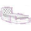 vidaXL Lit avec matelas gris clair 80x200 cm tissu
