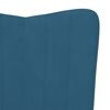 vidaXL Chaise de relaxation Bleu Velours
