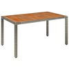 vidaXL Ensemble &agrave; manger de jardin et coussins 7 pcs gris rotin