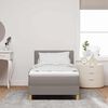 vidaXL Lit &agrave; ressorts avec matelas Taupe 100 x 200 cm tissu