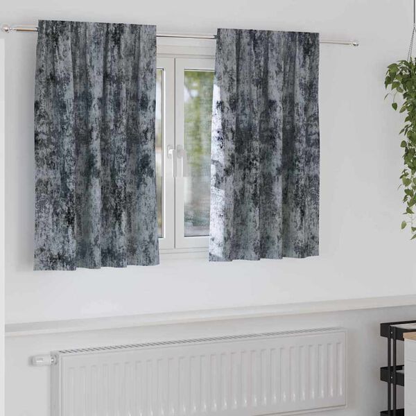 vidaXL Rideaux en velours 2 pcs Gris Argent&eacute; 140 x 140 cm Velours