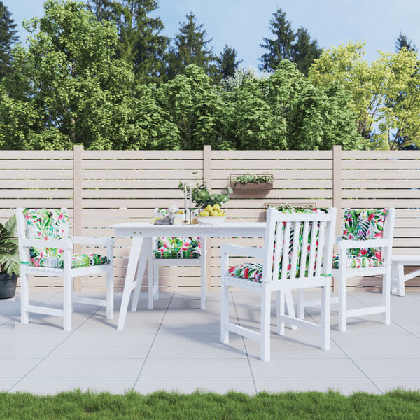 vidaXL Coussins de chaise &agrave; dossier bas lot de 4 multicolore tissu