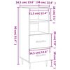 vidaXL Buffet blanc 34,5x34x90 cm bois d'ing&eacute;nierie