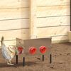 vidaXL Mangeoire pour poules 2 pcs Argent 41,5 x 20,5 x 33 cm