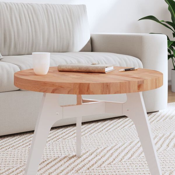 vidaXL Dessus de table &Oslash;60x4 cm rond bois massif de h&ecirc;tre