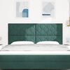 vidaXL T&ecirc;te de lit avec t&ecirc;te de lit Vert fonc&eacute; 180 cm Velours
