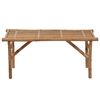 vidaXL Banc de jardin pliable avec coussin 118 cm Bambou