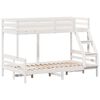 vidaXL Lit superpos&eacute; sans matelas 90x200/120x200 cm blanc bois massif