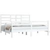 vidaXL Cadre de lit sans matelas blanc bois massif 180x200 cm