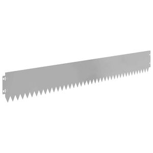 vidaXL Bordure de Pelouse 20 pc 103 x 15 cm Acier Argent&eacute;
