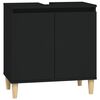vidaXL Ensemble de meubles salle de bain 4 pcs noir bois d'ing&eacute;nierie