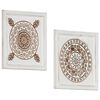 vidaXL Panneaux muraux sculptés à la main 2 pcs MDF 40x40x1,5 cm