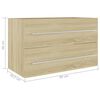 vidaXL Armoire d'&eacute;vier Ch&ecirc;ne sonoma 80x38,5x48 cm Bois d&rsquo;ing&eacute;nierie