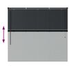vidaXL Store de Fen&ecirc;tre avec des rideaux Noir Aluminium