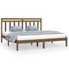 vidaXL Cadre de lit Marron miel Bois massif 180x200 cm Super King