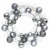 vidaXL Couronne de No&euml;l blanc et gris 45 cm polystyr&egrave;ne
