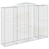 vidaXL Paniers &agrave; gabions arqu&eacute;s 13 pcs 300x50x200/220 cm Fer galvanis&eacute;