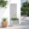 vidaXL &Eacute;cran de confidentialit&eacute; de jardin Fretwork Argent 50 x 140 cm