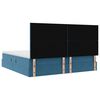 vidaXL Lit avec rangement et matelas Bleu fonc&eacute; 200 x 200 cm Velours