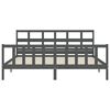 vidaXL Cadre de lit sans matelas gris 200x200 cm bois massif de pin