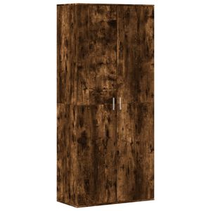 vidaXL Armoire &agrave; chaussures ch&ecirc;ne fum&eacute; 80x39x178 cm bois d'ing&eacute;nierie