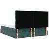 vidaXL Cadre de lit ottoman avec matelas vert fonc&eacute; 200x200 cm velours