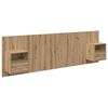 vidaXL T&ecirc;te de lit avec armoire 3 pc Ch&ecirc;ne artisanal Bois d'ing&eacute;nierie