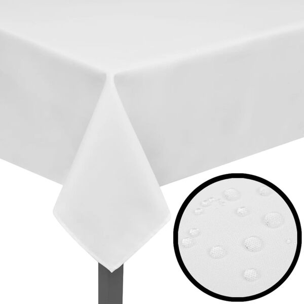 vidaXL Nappes de table 5 pcs Blanc 190x130 cm