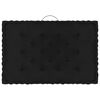 vidaXL Coussins de plancher de palette lot de 4 Noir Coton