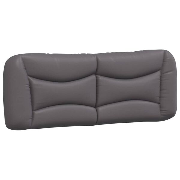 vidaXL Coussin de t&ecirc;te de lit Hvar gris 120 cm similicuir