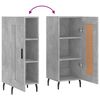 vidaXL Buffet Gris b&eacute;ton 34,5x34x90 cm Bois d'ing&eacute;nierie