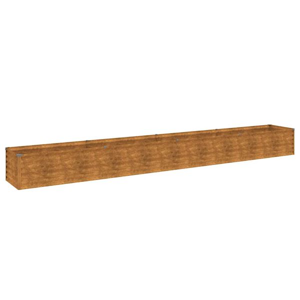 vidaXL Jardini&egrave;re sur&eacute;lev&eacute;e 386 x 50 x 36 cm Acier Corten