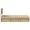 vidaXL Cadre de lit Chêne Sonoma 75 x 190 cm Pin massif