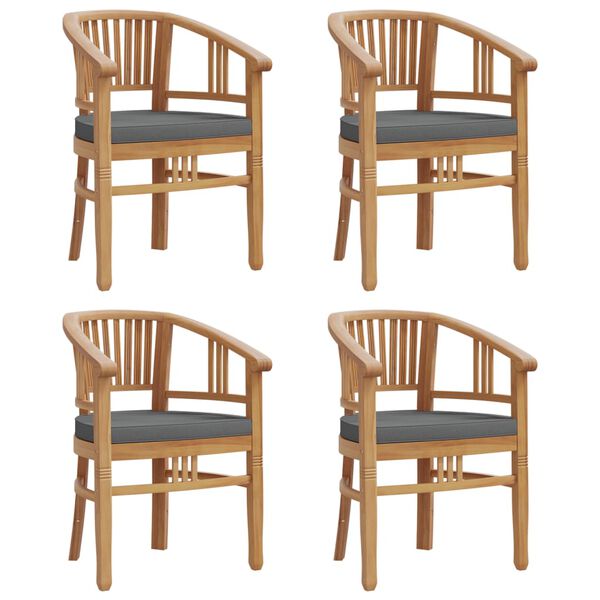 vidaXL Ensemble &agrave; manger de jardin 5 pcs Bois de teck massif