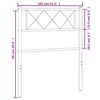 vidaXL T&ecirc;te de lit de remplacement m&eacute;tal blanc 100 cm