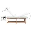 vidaXL Table de massage &agrave; 3 zones Blanc Similicuir