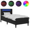 vidaXL Cadre de lit avec matelas Noir 100 x 200 cm Simili cuir