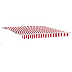 vidaXL Auvent r&eacute;tractable Rouge et Blanc 300 x 250 cm