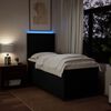 vidaXL Sommier &agrave; lattes de lit avec matelas Noir 90x190 cm Tissu