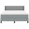 vidaXL Lit &agrave; ressorts avec matelas Gris clair 190 x 140 cm Polyester