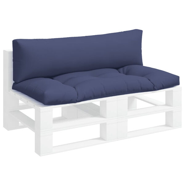 vidaXL Coussins de palette lot de 2 bleu marine tissu oxford