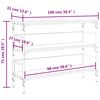 vidaXL Table console sonoma gris 100x32x75 cm bois d'ing&eacute;nierie