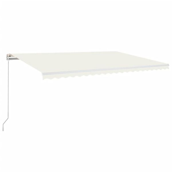 vidaXL Auvent manuel r&eacute;tractable 500x300 cm Cr&egrave;me