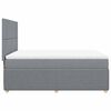 vidaXL Sommier &agrave; lattes de lit avec matelas Gris clair 140x190cm Tissu